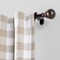 Threadmade Home Cordelia Single Curtain Rod with Globe Ball Finial, Antique Bronze - 28"W x 48"L